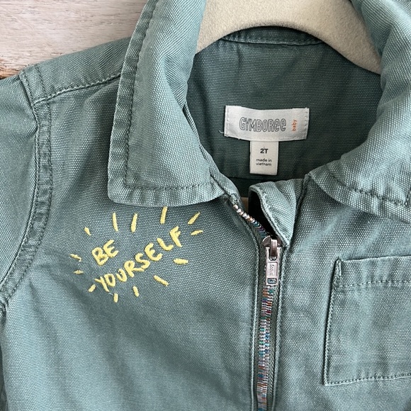 Happy Sage Green Embroidered Jacket Size 2T - Picture 7 of 7